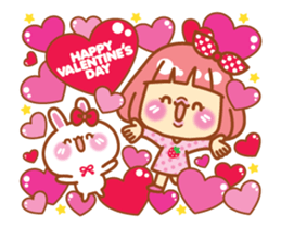 Lin Lin and Machi rabbit are moving up 2 sticker #14635581