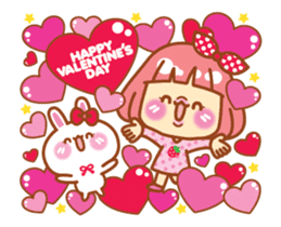 Lin Lin and Machi rabbit are moving up 2 sticker #14635581