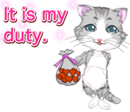 Lovely Cat Valentine English sticker #14636134