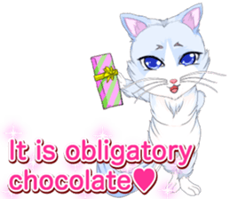 Lovely Cat Valentine English sticker #14636136