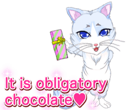 Lovely Cat Valentine English sticker #14636136