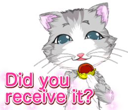 Lovely Cat Valentine English sticker #14636142