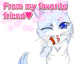 Lovely Cat Valentine English sticker #14636144