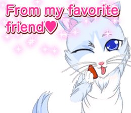 Lovely Cat Valentine English sticker #14636144