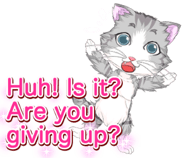 Lovely Cat Valentine English sticker #14636146