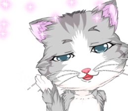 Lovely Cat Valentine English sticker #14636154