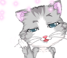 Lovely Cat Valentine English sticker #14636154