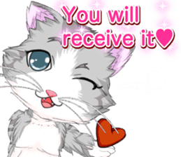Lovely Cat Valentine English sticker #14636170