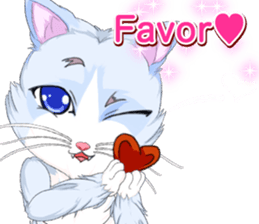 Lovely Cat Valentine English sticker #14636172
