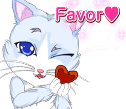 Lovely Cat Valentine English sticker #14636172