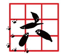 Cat Calligrapher 2 - write mahjong sticker #14636643