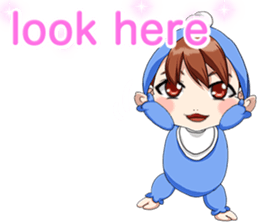 Lovely Roguish Baby English sticker #14637679