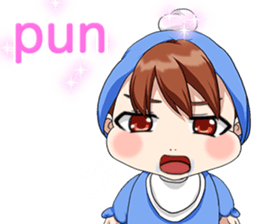 Lovely Roguish Baby English sticker #14637683