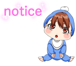 Lovely Roguish Baby English sticker #14637691