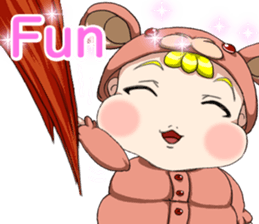 Lovely Roguish Baby English sticker #14637693