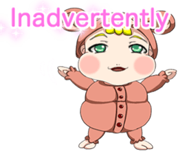 Lovely Roguish Baby English sticker #14637698