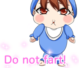 Lovely Roguish Baby English sticker #14637700