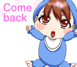 Lovely Roguish Baby English sticker #14637712