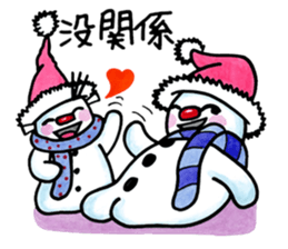 naughty snowman(brothers) sticker #14638112