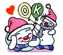 naughty snowman(brothers) sticker #14638114