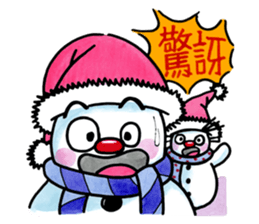 naughty snowman(brothers) sticker #14638115
