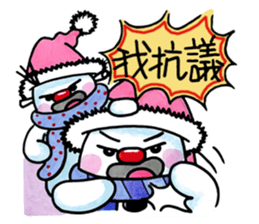 naughty snowman(brothers) sticker #14638116