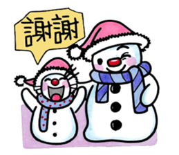 naughty snowman(brothers) sticker #14638117