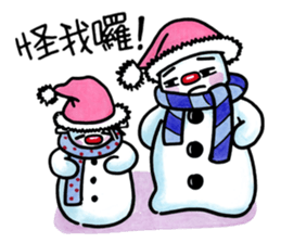 naughty snowman(brothers) sticker #14638120