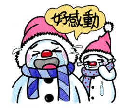 naughty snowman(brothers) sticker #14638121