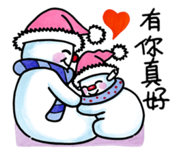 naughty snowman(brothers) sticker #14638125