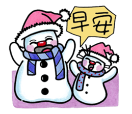 naughty snowman(brothers) sticker #14638126