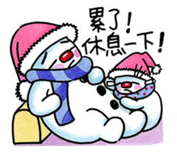 naughty snowman(brothers) sticker #14638128