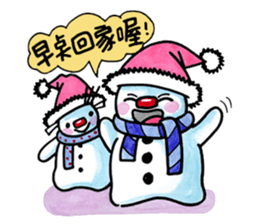 naughty snowman(brothers) sticker #14638130