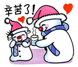 naughty snowman(brothers) sticker #14638131