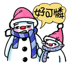 naughty snowman(brothers) sticker #14638134