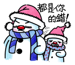naughty snowman(brothers) sticker #14638135