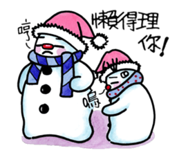 naughty snowman(brothers) sticker #14638136