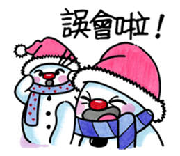naughty snowman(brothers) sticker #14638140