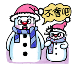 naughty snowman(brothers) sticker #14638141