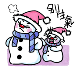 naughty snowman(brothers) sticker #14638142