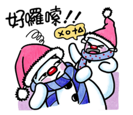 naughty snowman(brothers) sticker #14638143