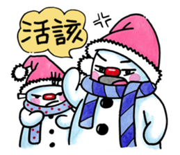 naughty snowman(brothers) sticker #14638144