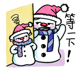 naughty snowman(brothers) sticker #14638145