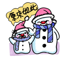 naughty snowman(brothers) sticker #14638146