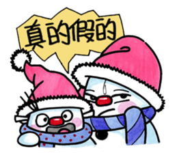 naughty snowman(brothers) sticker #14638147