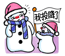 naughty snowman(brothers) sticker #14638148