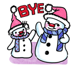 naughty snowman(brothers) sticker #14638149