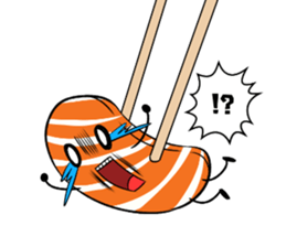 Salmon mon mon sticker #14638407