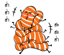 Salmon mon mon sticker #14638409