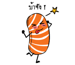 Salmon mon mon sticker #14638410